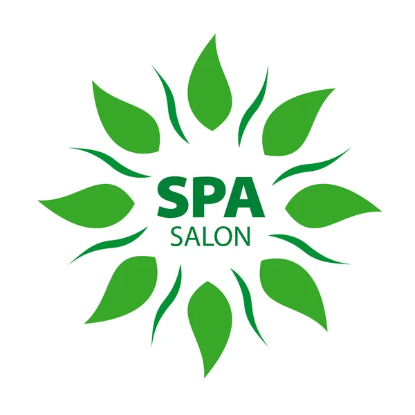 Vektör logo spa salonu için çiçek süslemeli — Stok Vektör