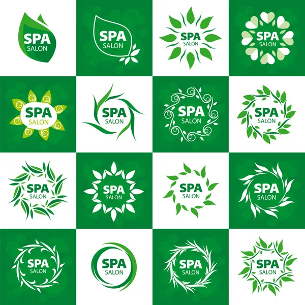 Grootste collectie van vector logo voor spa salon — Stockvector