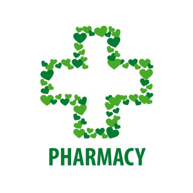 kalplerin kümesinden çapraz vektör logosu