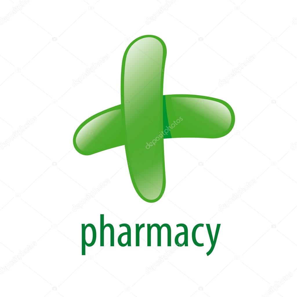 Abstract green vector logo for pharmacies