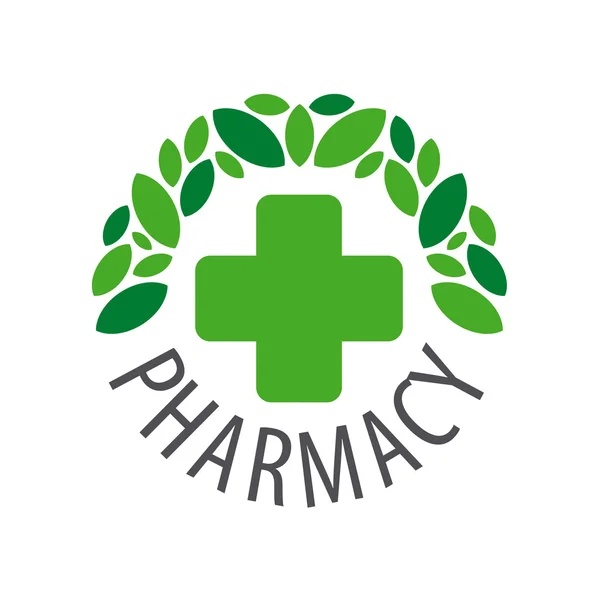 Logo vectorial redondo para empresas farmacéuticas — Vector de stock