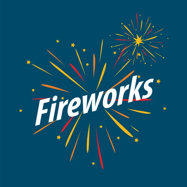 Vector logo for traditional fireworks festival — Stock Vector