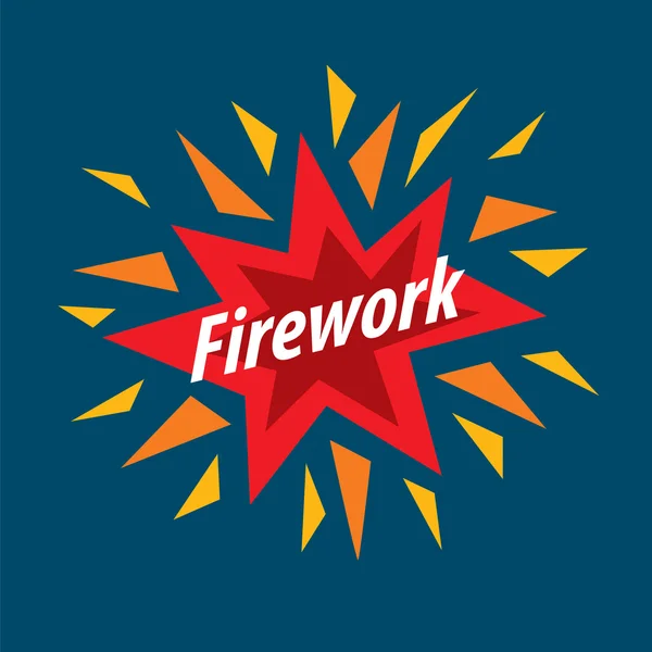 Abstract colorful vector logo for fireworks — Stock Vector