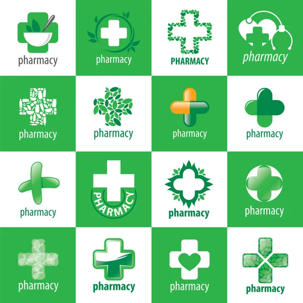 Maior coleção de logotipos vetoriais para a medicina —  Vetores de Stock