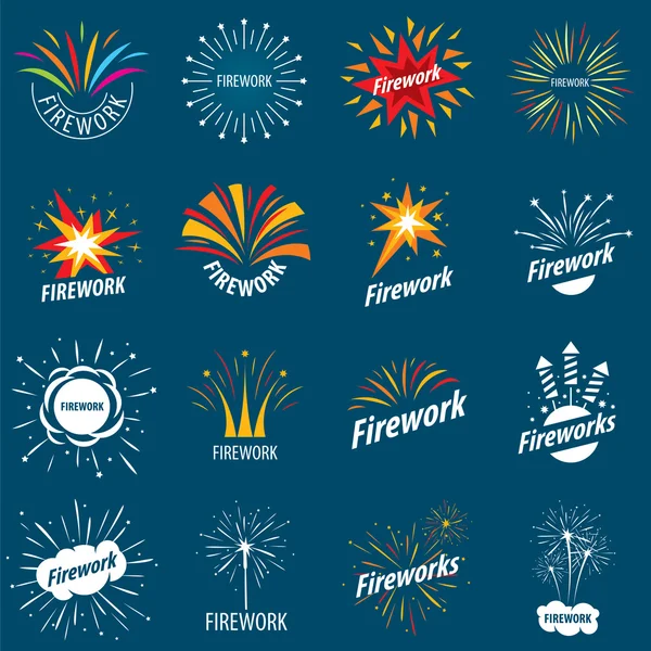 Fireworks 벡터 로고의 가장 큰 컬렉션 — 스톡 벡터