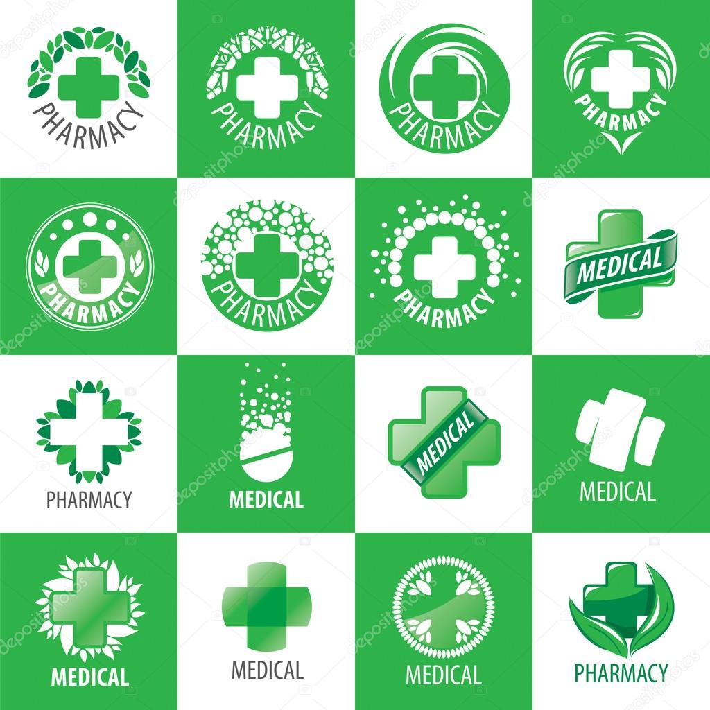 A large set of vector logos for medicine
