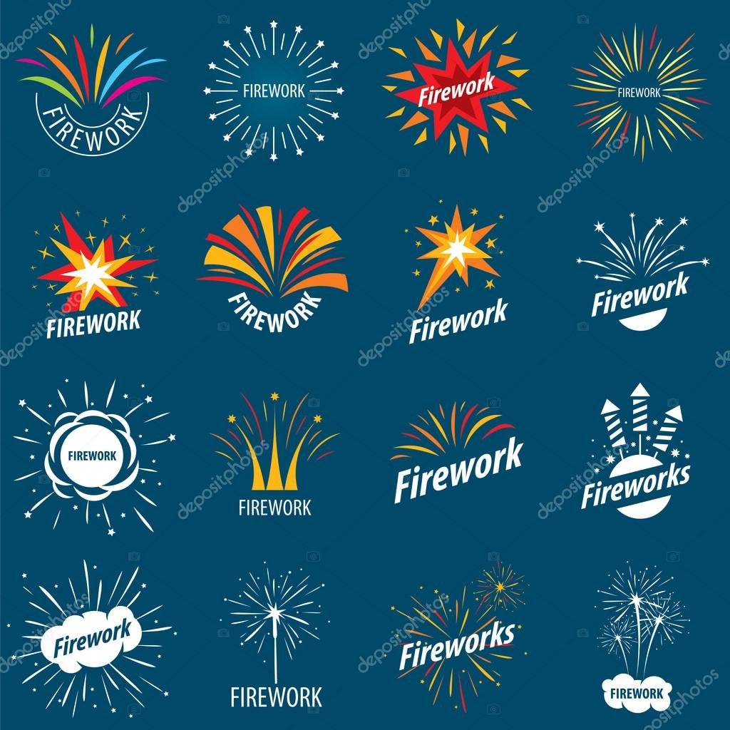 Biggest collection of vector logos for fireworks