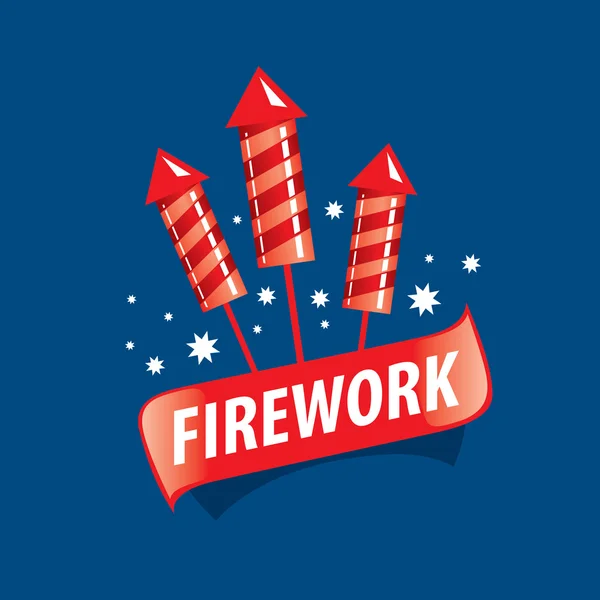 Vector logo for fireworks — Stock Vector