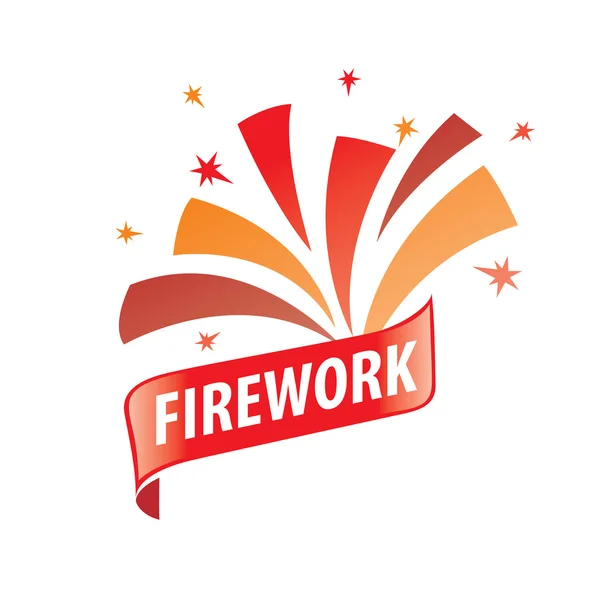 Vector logo for fireworks — Stock Vector