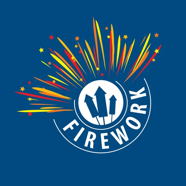 Vector logo for fireworks — Stock Vector