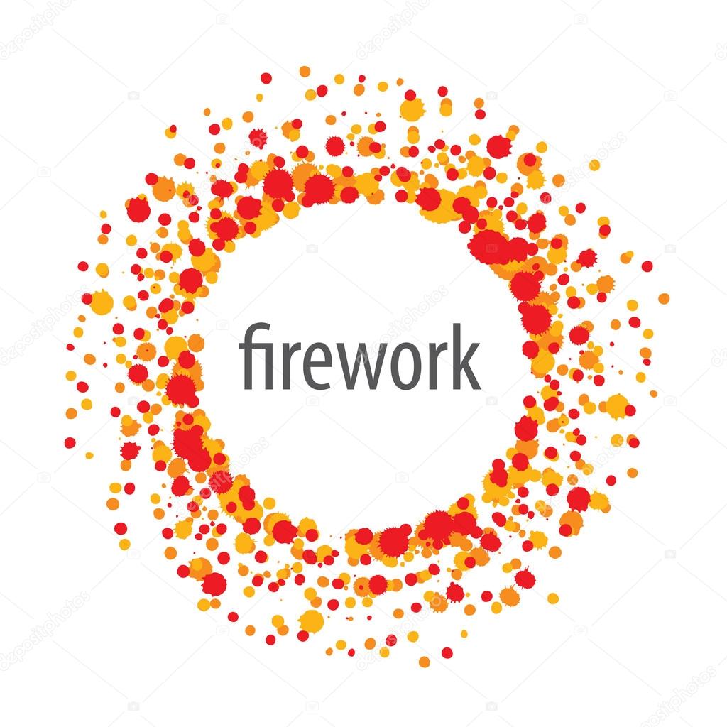 vector logo for fireworks