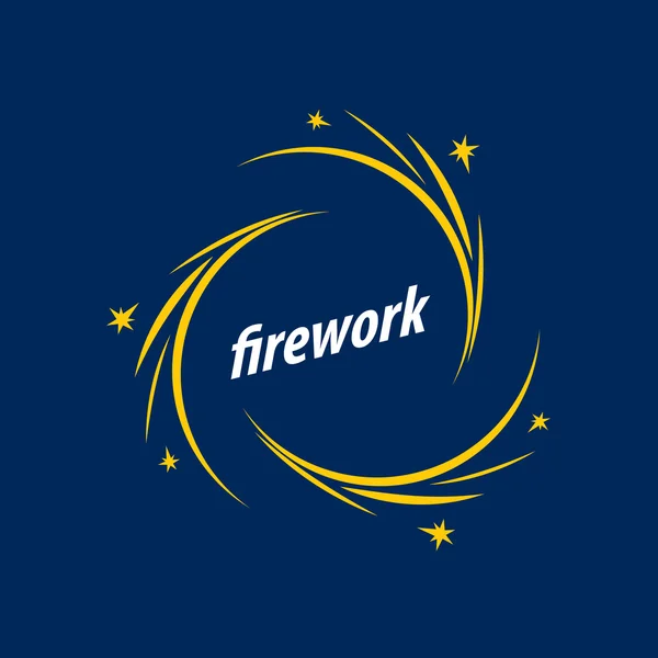 Vector logo for fireworks — Stock Vector