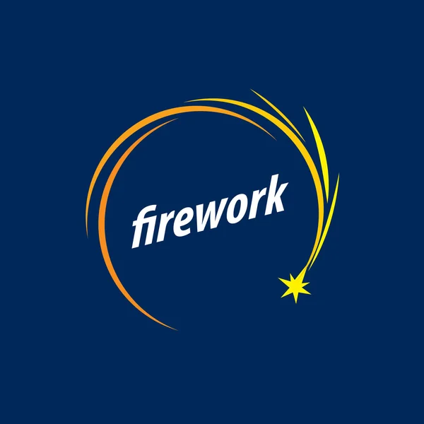 Vector logo for fireworks — Stock Vector