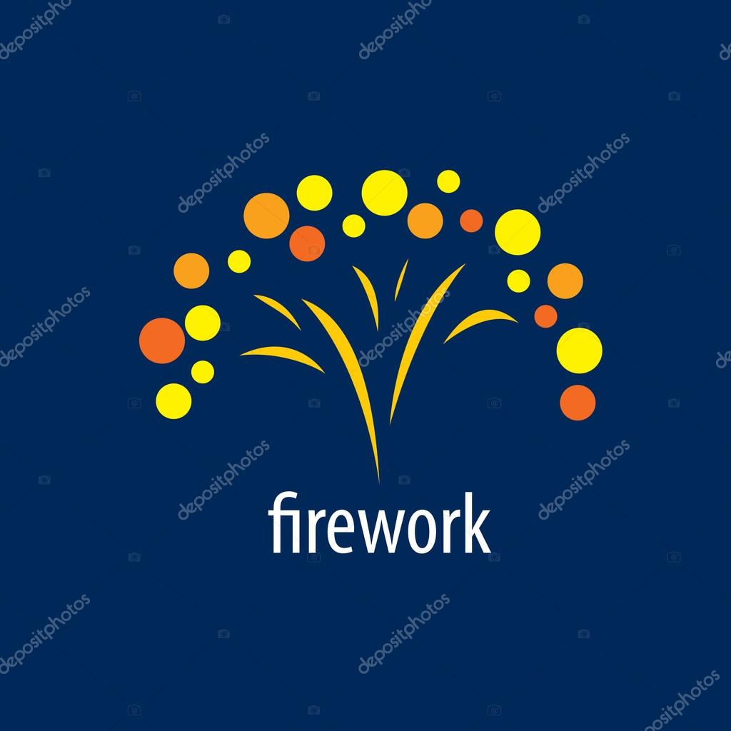 Abstract celebratory vector logo for salutes and fireworks