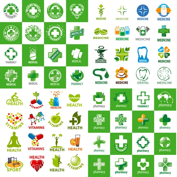 Największa kolekcja logo wektorowe dla medycyny — Wektor stockowy