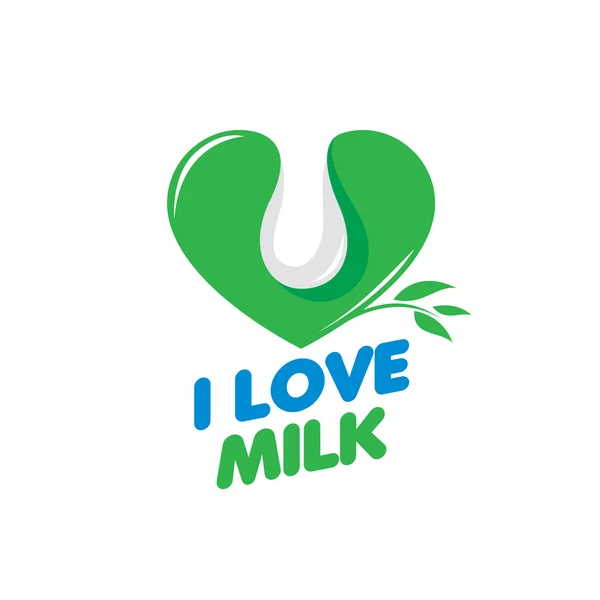 Logotipo de leche vectorial — Vector de stock