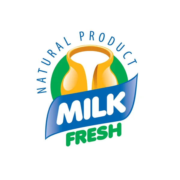 Logotipo de leche vectorial — Vector de stock