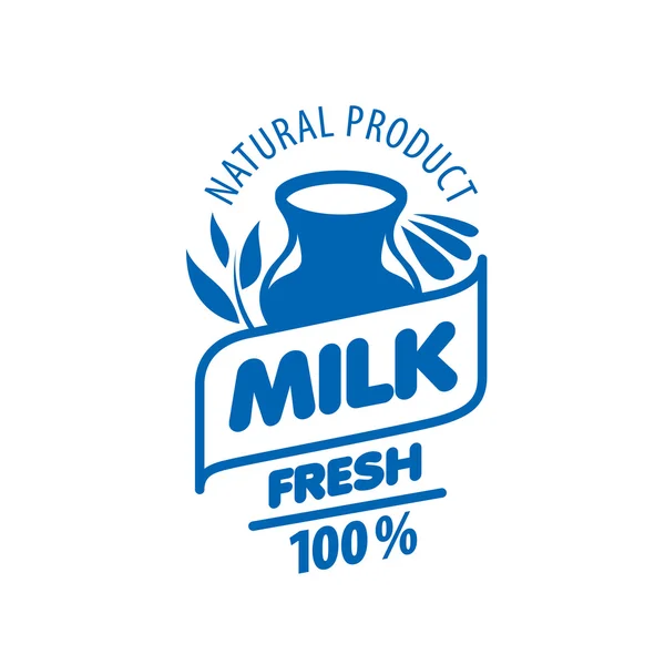 Logotipo de leche vectorial — Vector de stock