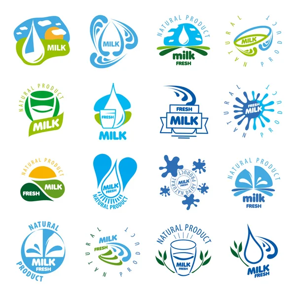 Logo splashes of milk — Stock Vector