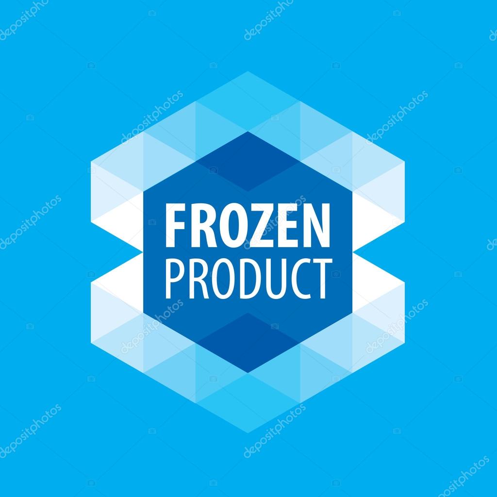 Abstract vector logo for frozen products. Design element