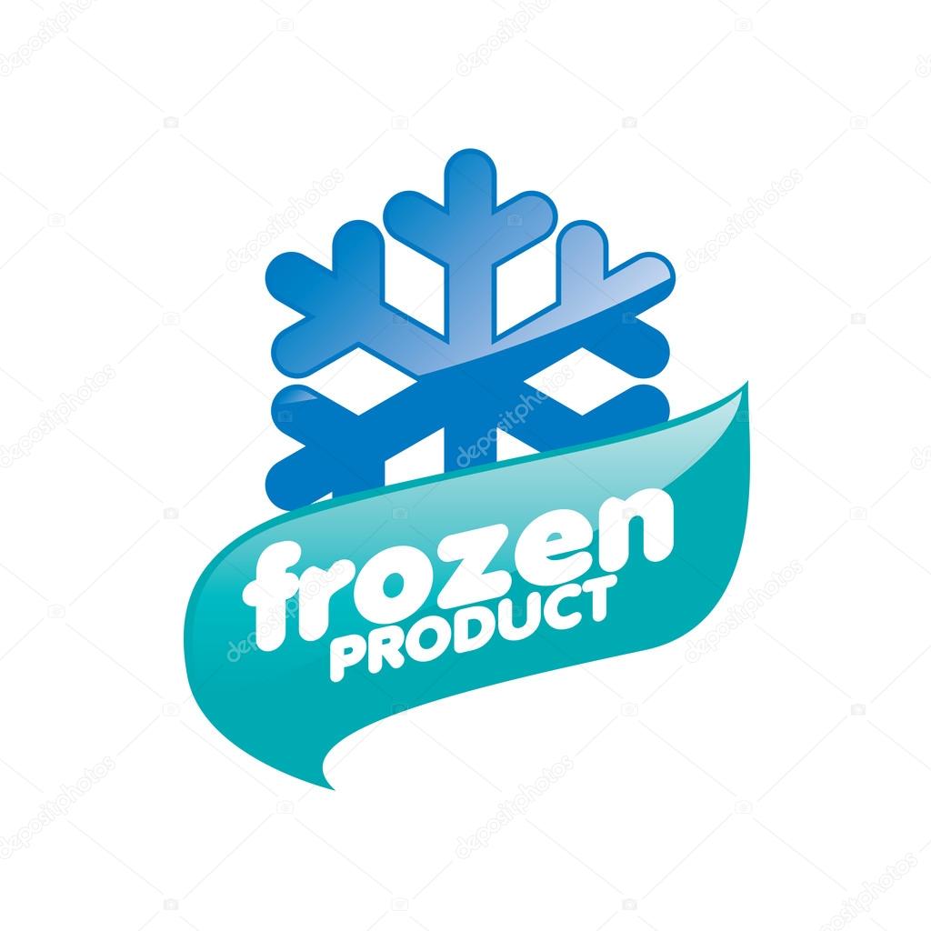 Abstract vector logo for frozen products. Design element