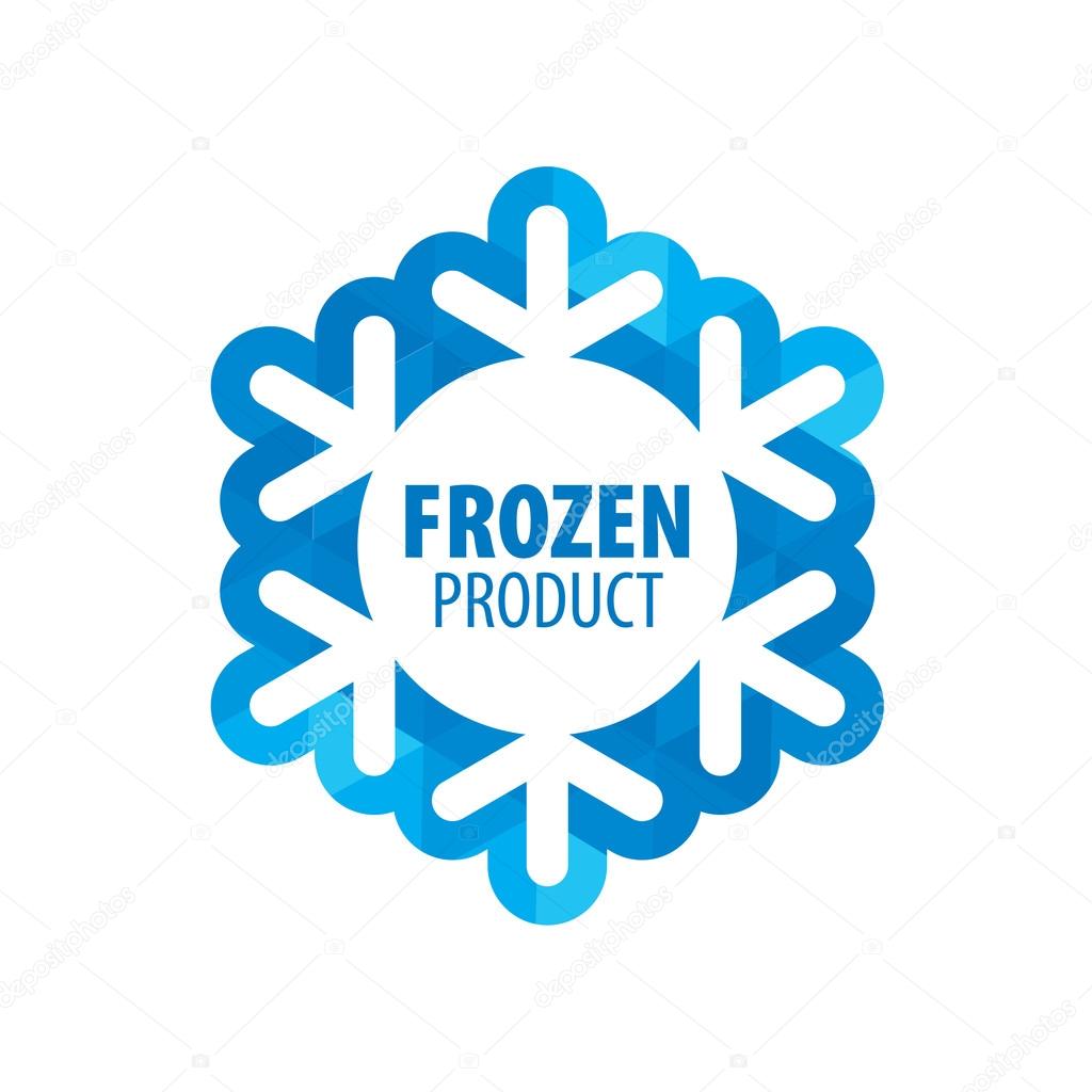 Abstract vector logo for frozen products. Design element