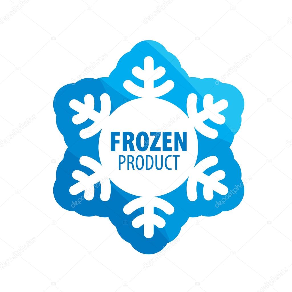 Abstract vector logo for frozen products. Design element