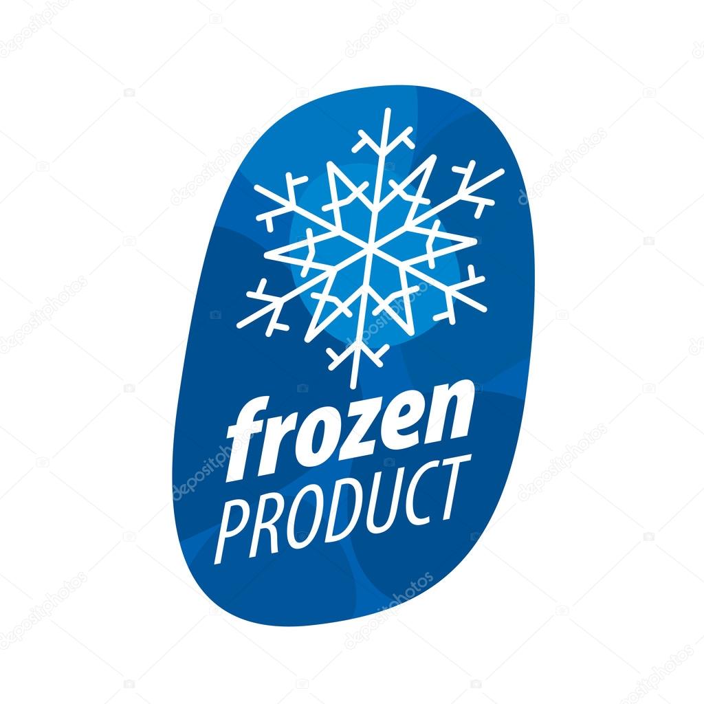 Abstract vector logo for frozen products. Design element