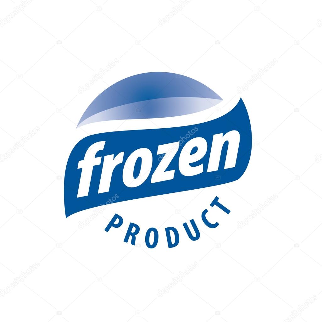 Abstract vector logo for frozen products. Design element