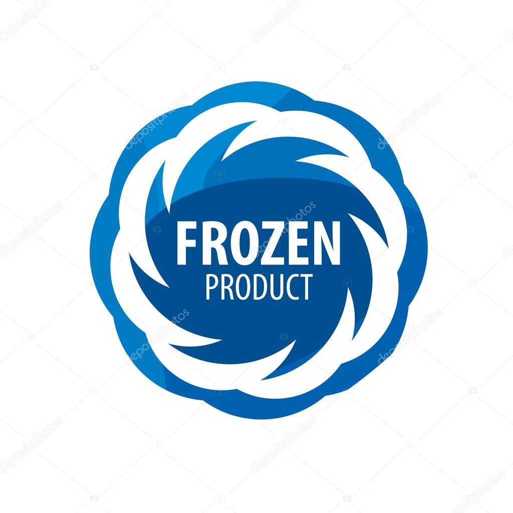Abstract vector logo for frozen products. Design element