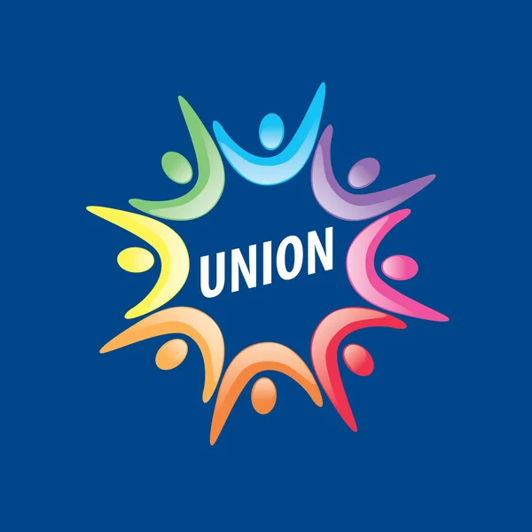 Logo union personnes — Image vectorielle