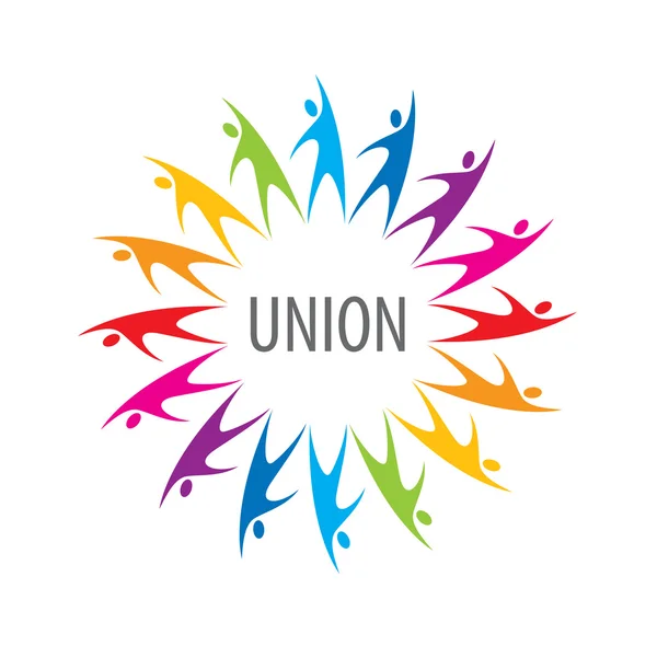 Logo union personnes — Image vectorielle