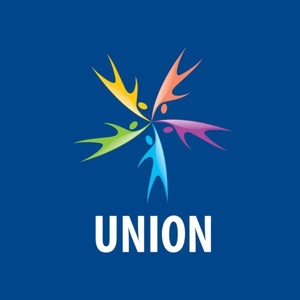 Logo union personnes — Image vectorielle