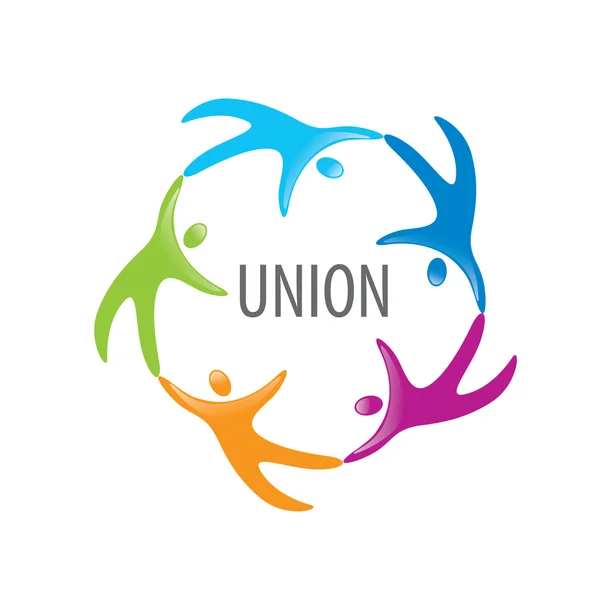 Logo union personnes — Image vectorielle