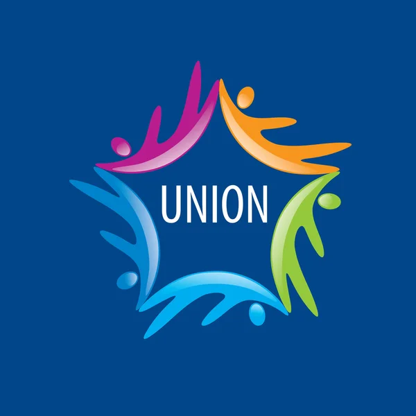 Logo Unió emberek — Stock Vector