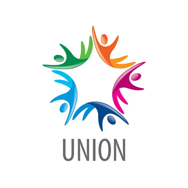 Logo union personnes — Image vectorielle