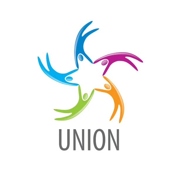 Logo union personnes — Image vectorielle