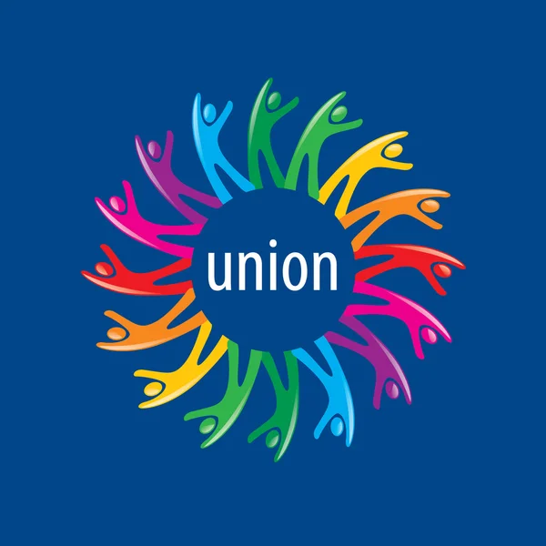 Logo union personnes — Image vectorielle