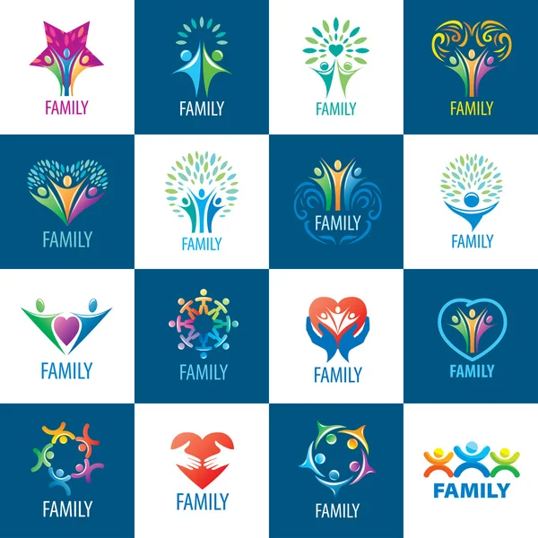Σύνολο λογότυπα οικογένεια — Διανυσματικό Αρχείο