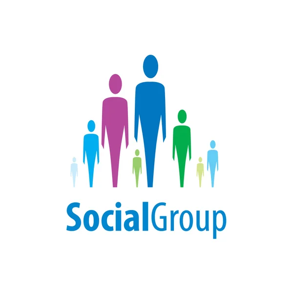 Sociale groepslogo — Stockvector