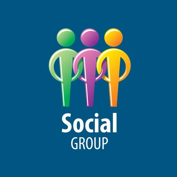 Logo del gruppo sociale — Vettoriale Stock