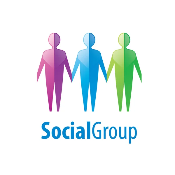 Sociale groepslogo — Stockvector