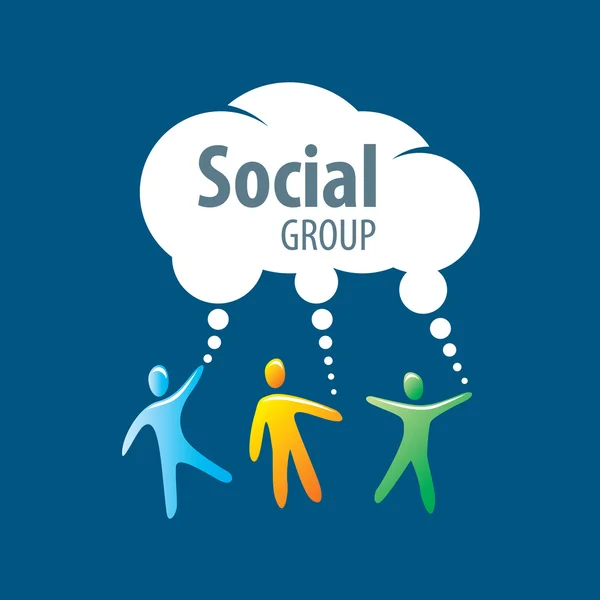 Social grupplogotyp — Stock vektor