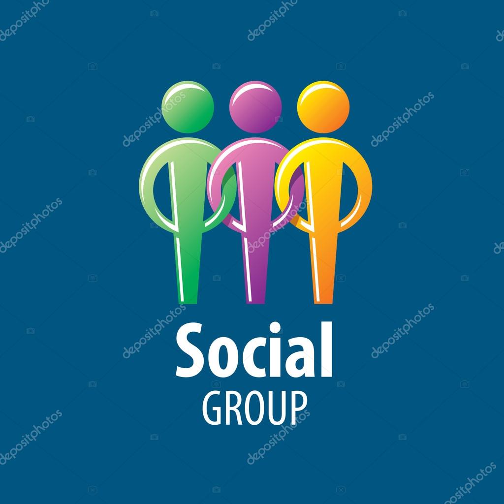 Abstract vector logo people for social groups