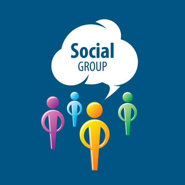 Logotipo del grupo social — Vector de stock