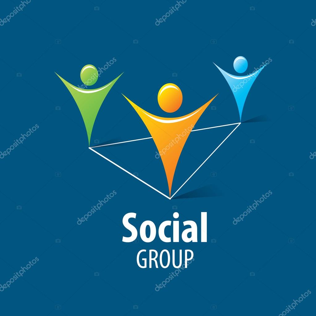 Abstract vector logo people for social groups