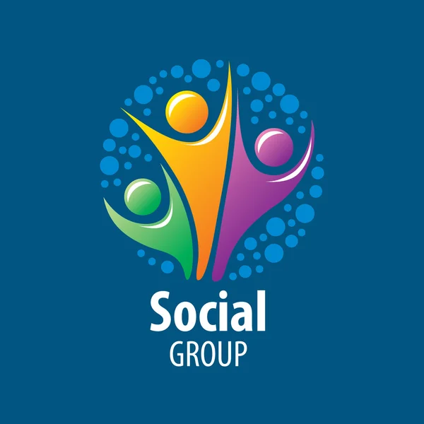 Logo del gruppo sociale — Vettoriale Stock