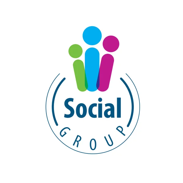 Logo del gruppo sociale — Vettoriale Stock