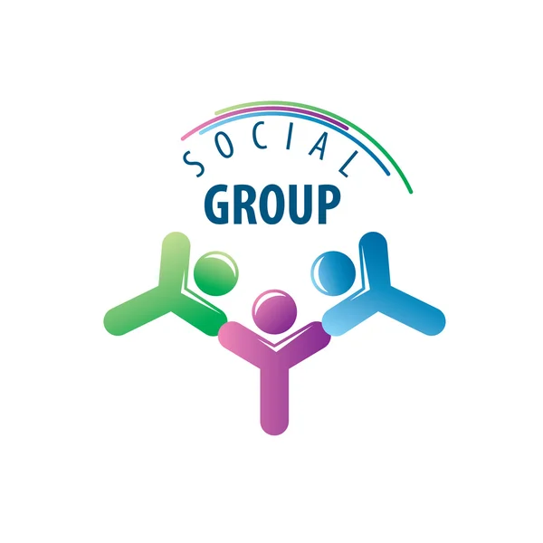 Logotipo del grupo social — Vector de stock