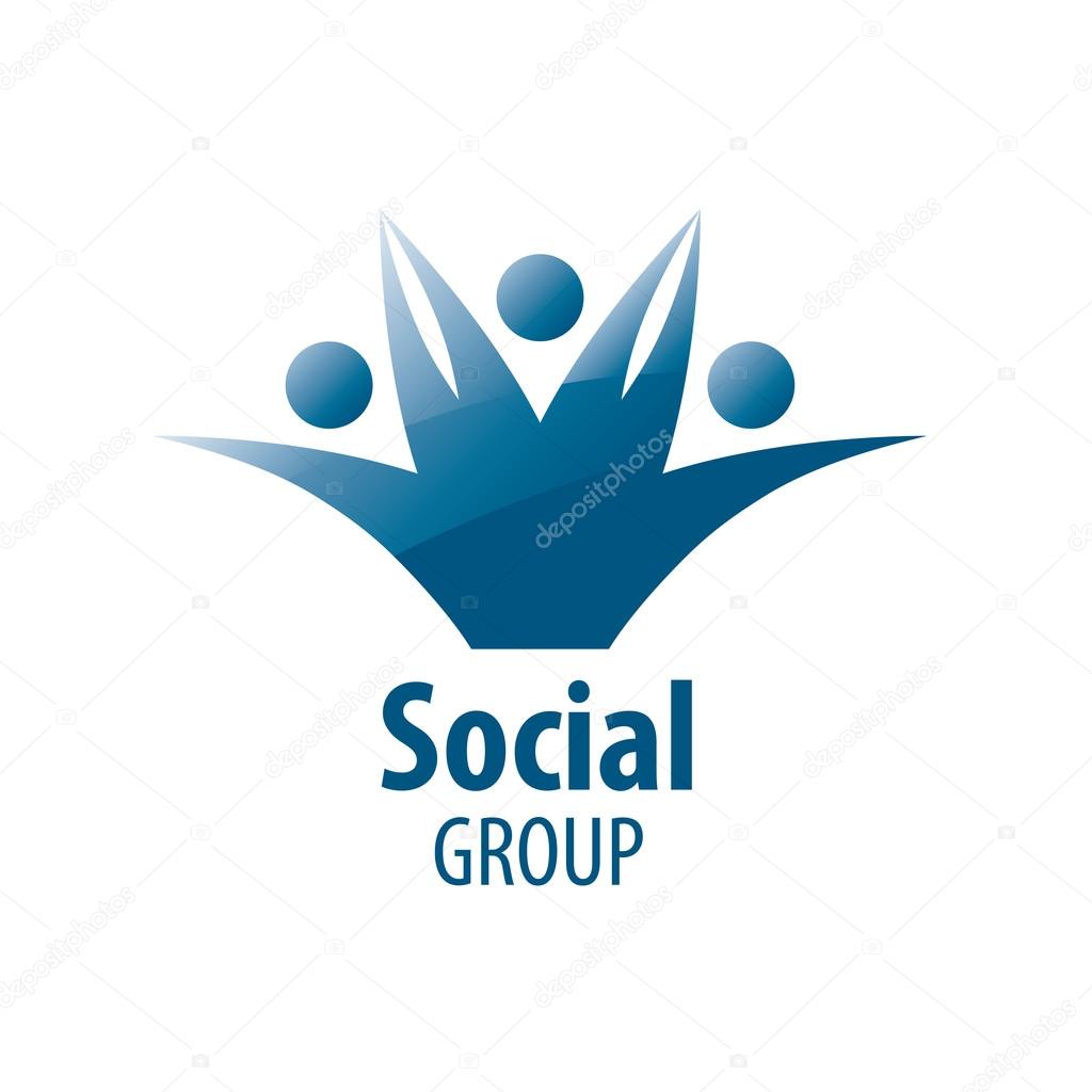 Abstract vector logo people for social groups